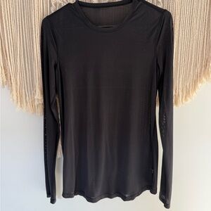 lululemon athletica Black Fitted Long Sleeve T-Shirt